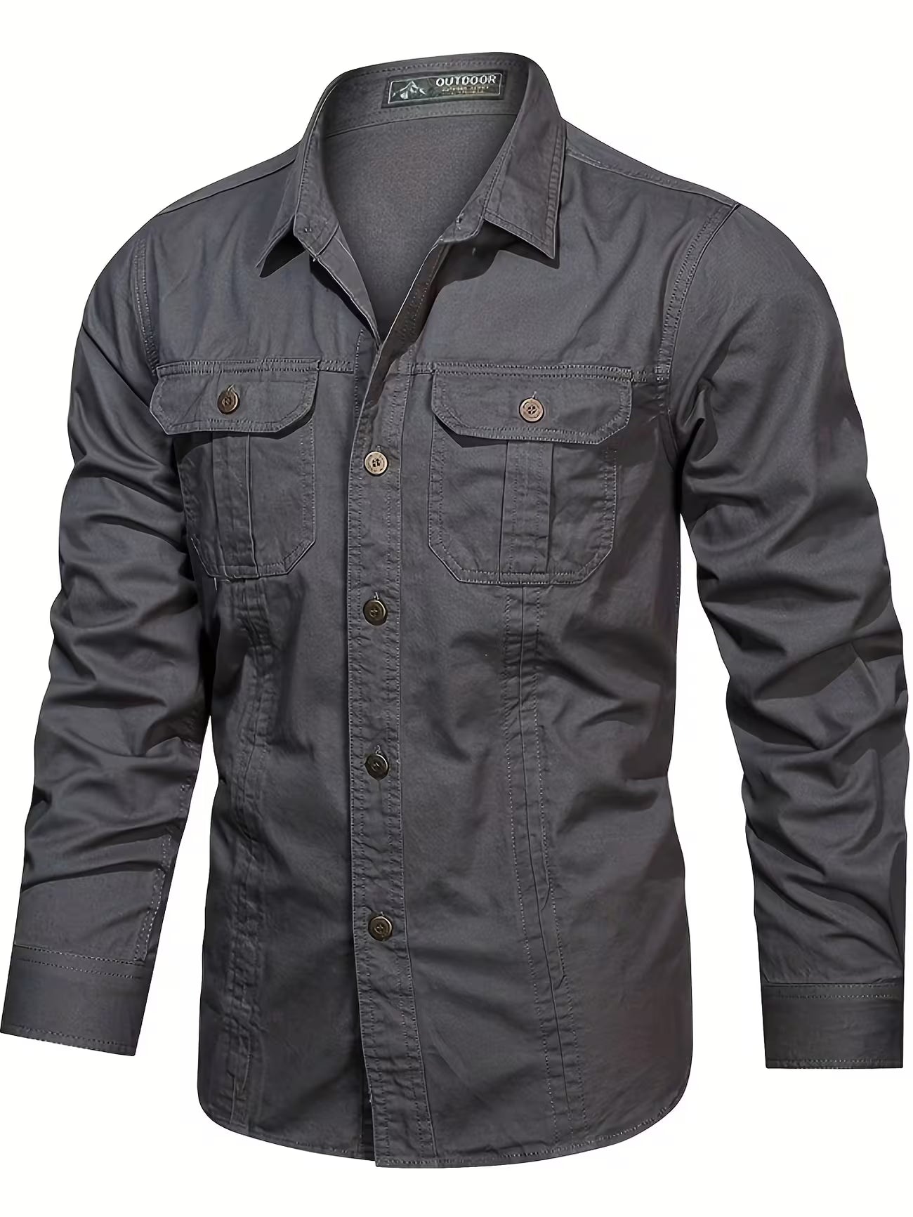 Men's Lightweight Cargo Long Sleeve Shirt