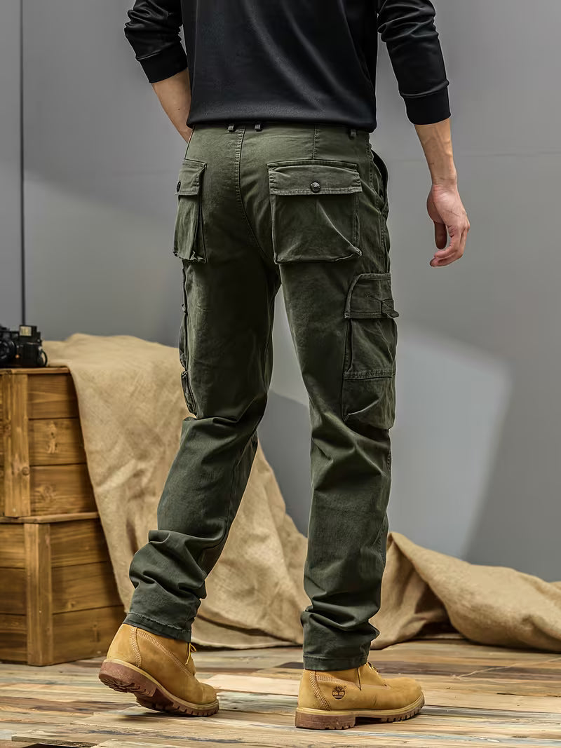 Men's Relaxed Straight-leg Cargo Pants Trousers