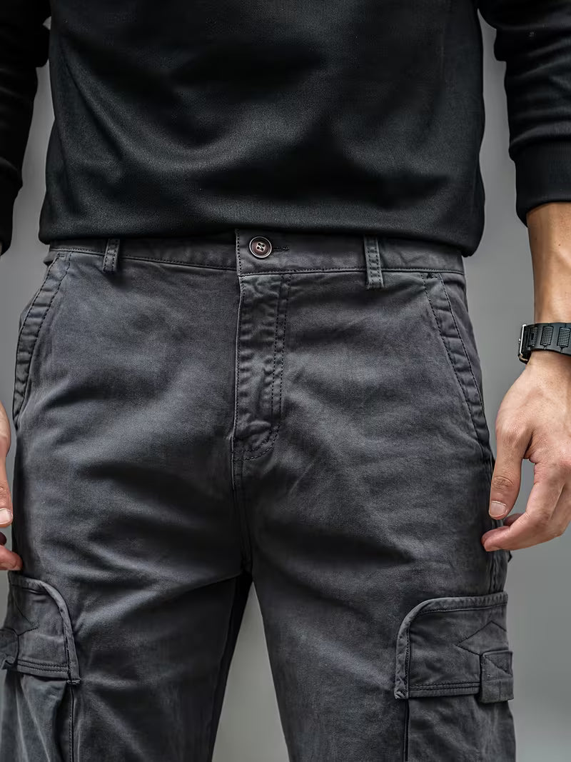 Men's Relaxed Straight-leg Cargo Pants Trousers