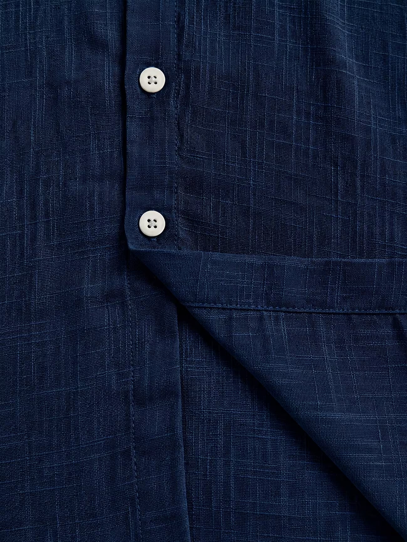 Men's Cotton Stand Collar Button Shirt