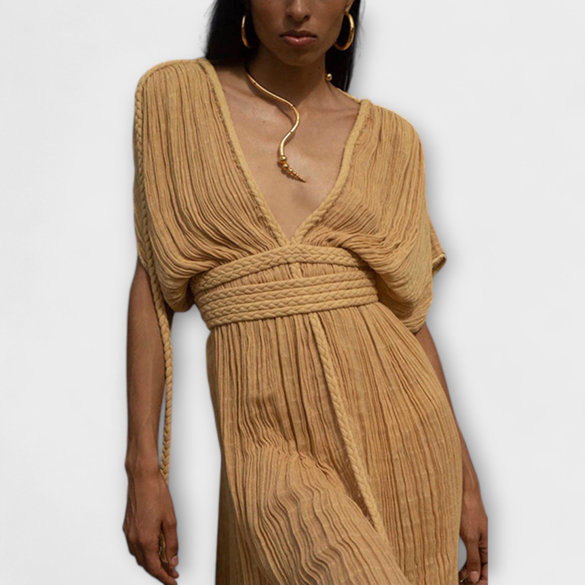 Kimono Maxi Dress In Greek Style