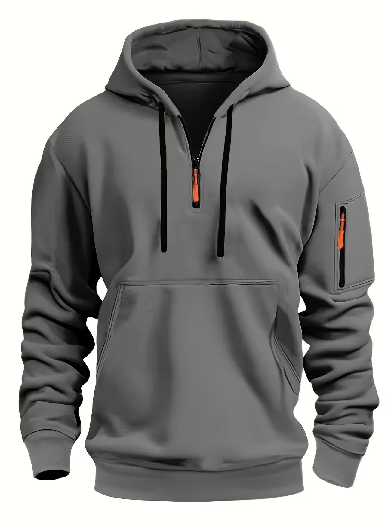 Men's European Style Zip Front Casual Sweatshirt