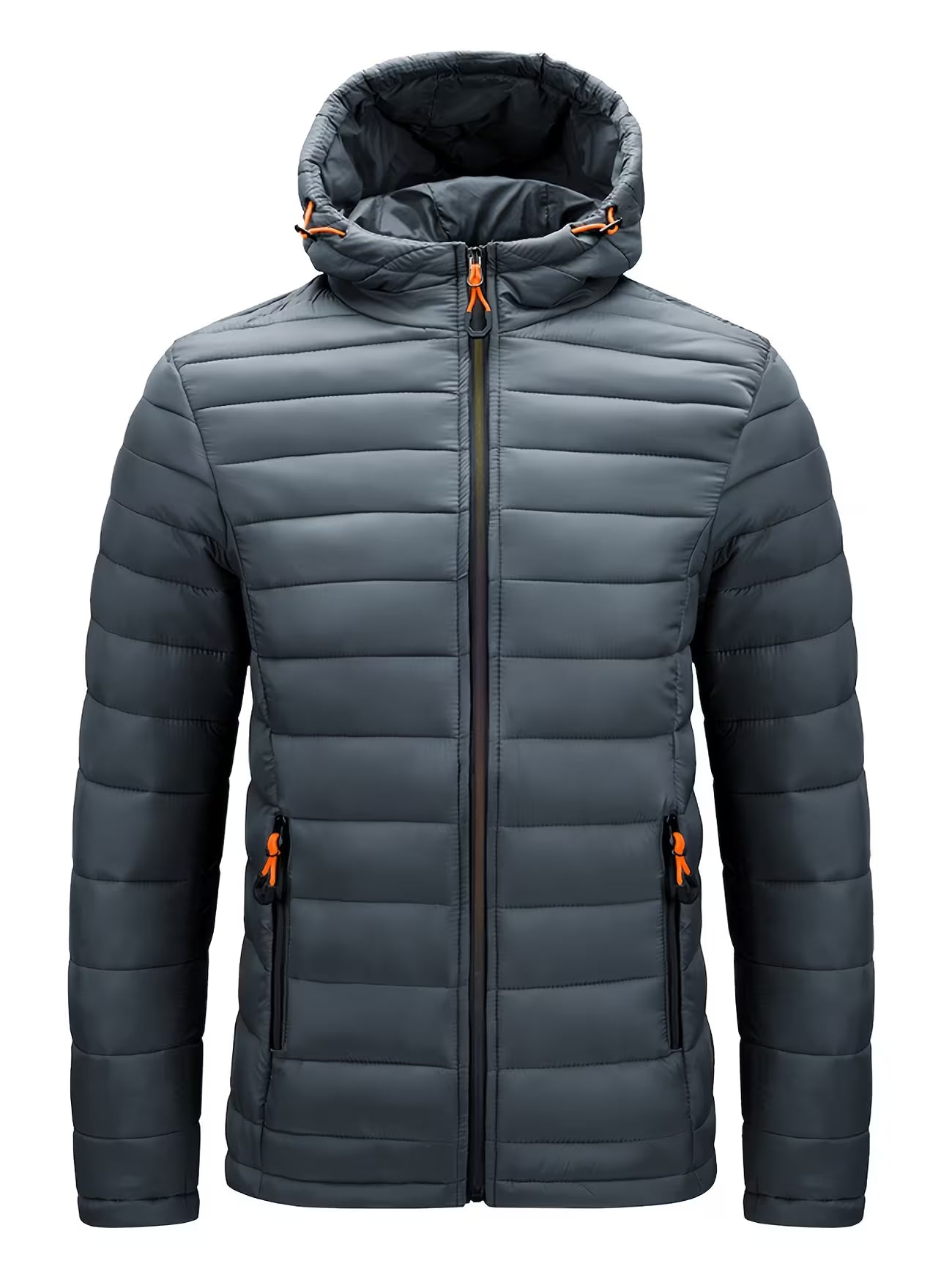 Men's Hooded Quilted Padded Winter Coat Outerwear
