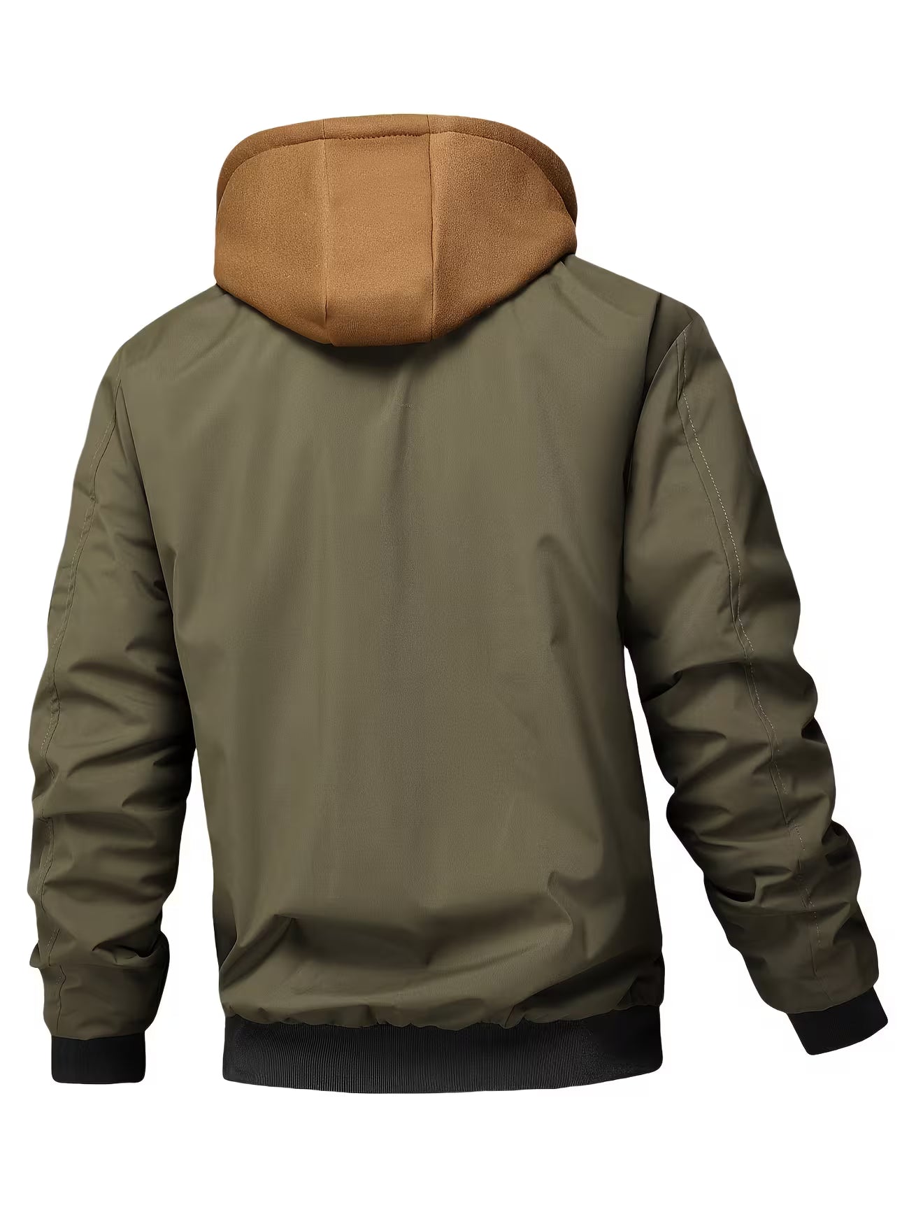 Men's Plaid Hooded Zip-up Jacket Outerwear