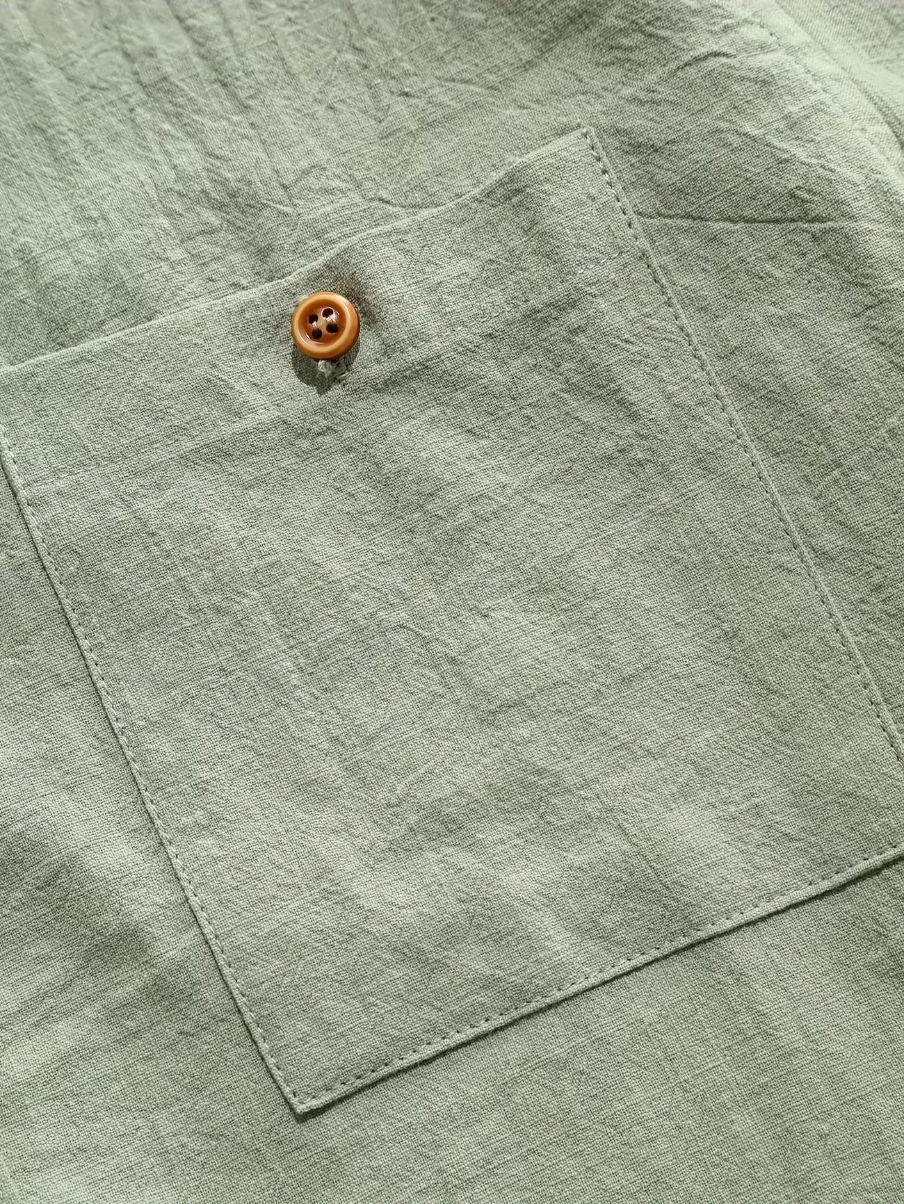 Men's Casual Cotton Button-front Shirt