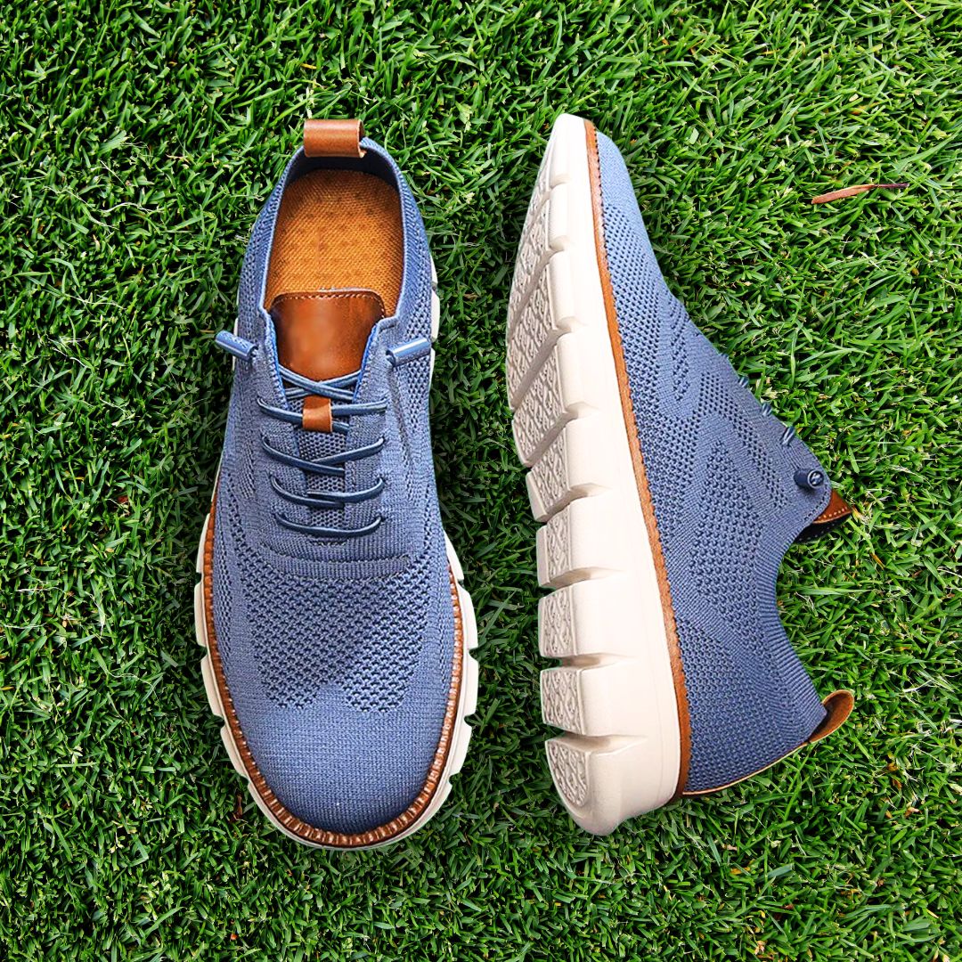 Men's White Lace-Up Sneakers