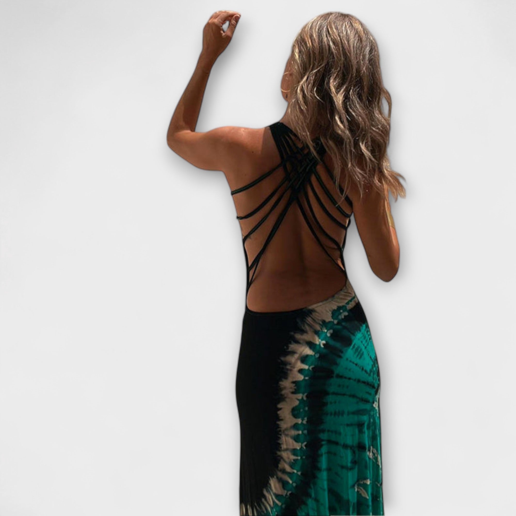 Maxi Dress With Starry Sky Tie-Dye