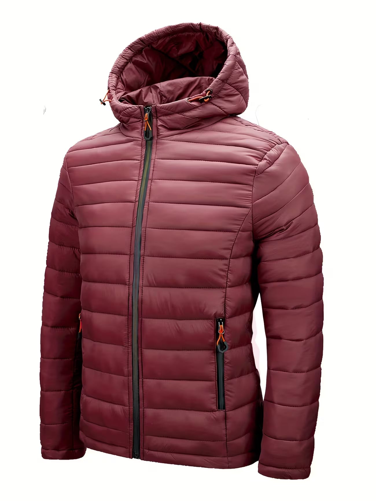 Men's Hooded Quilted Padded Winter Coat Outerwear