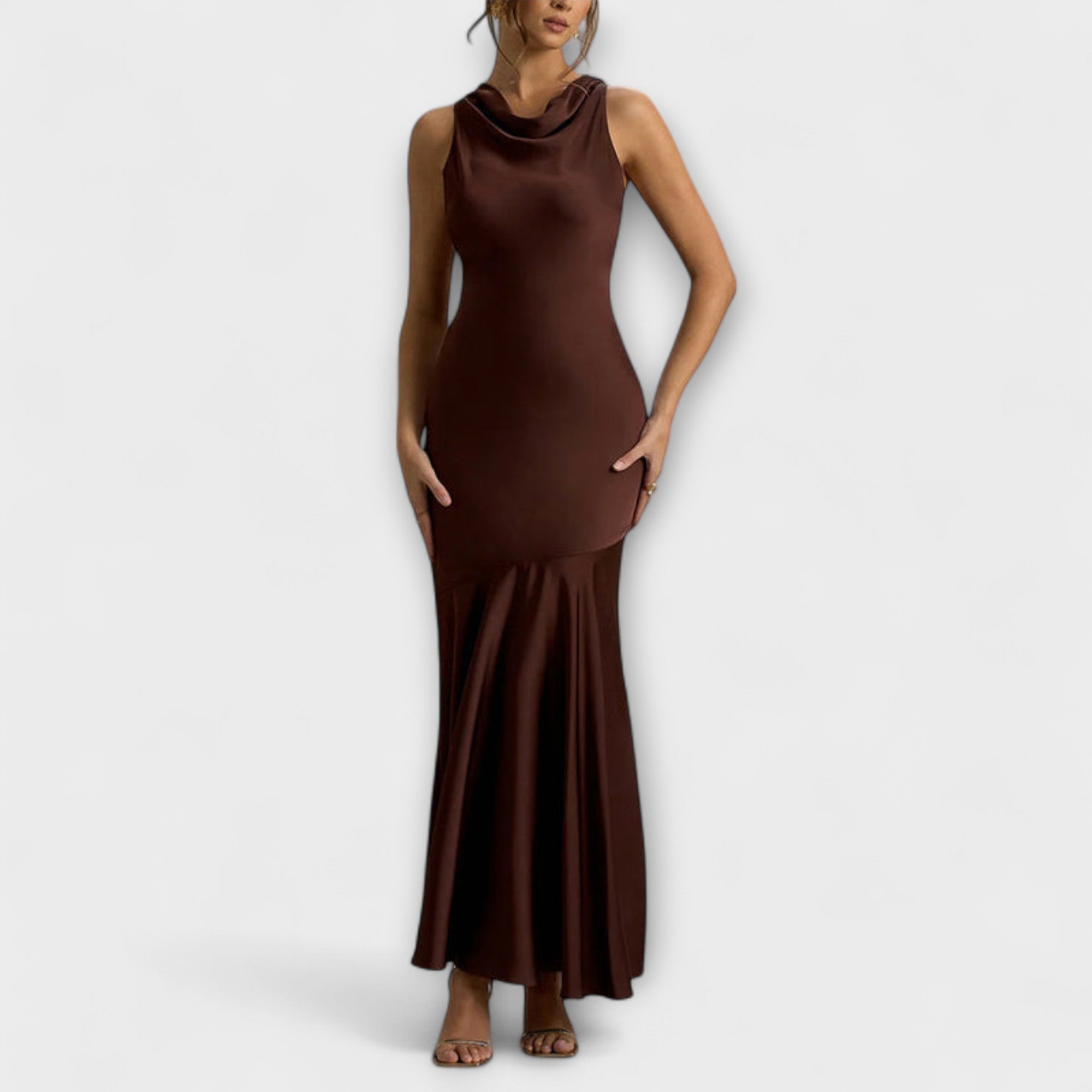 Elegant Maxi Dress In Satin