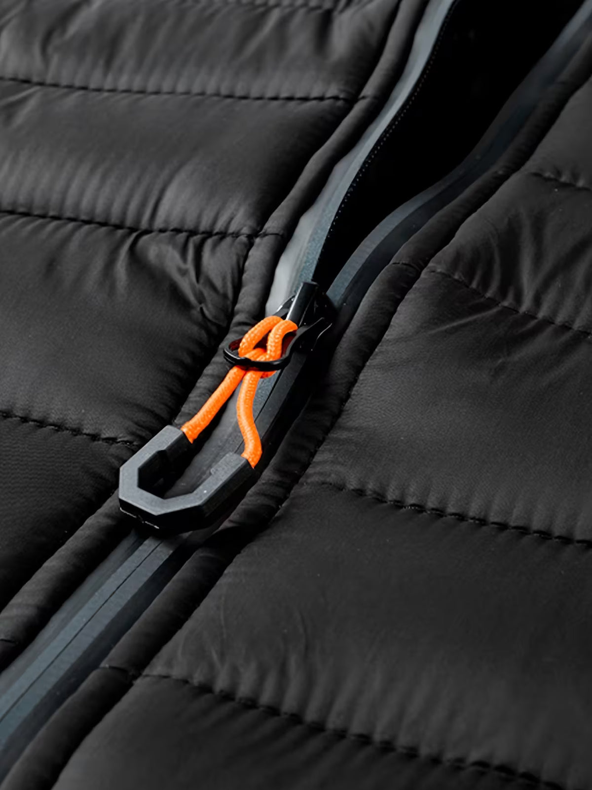 Men's Hooded Quilted Coat – Padded Winter Jacket, Zip Front