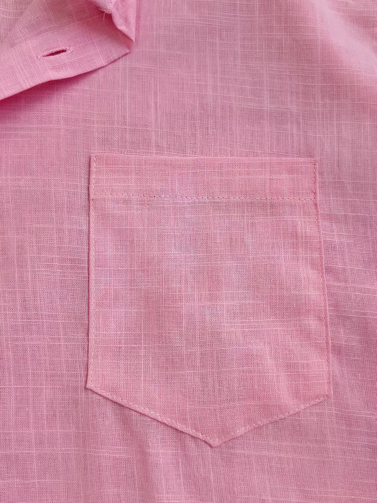Men's Cotton Stand Collar Button Shirt