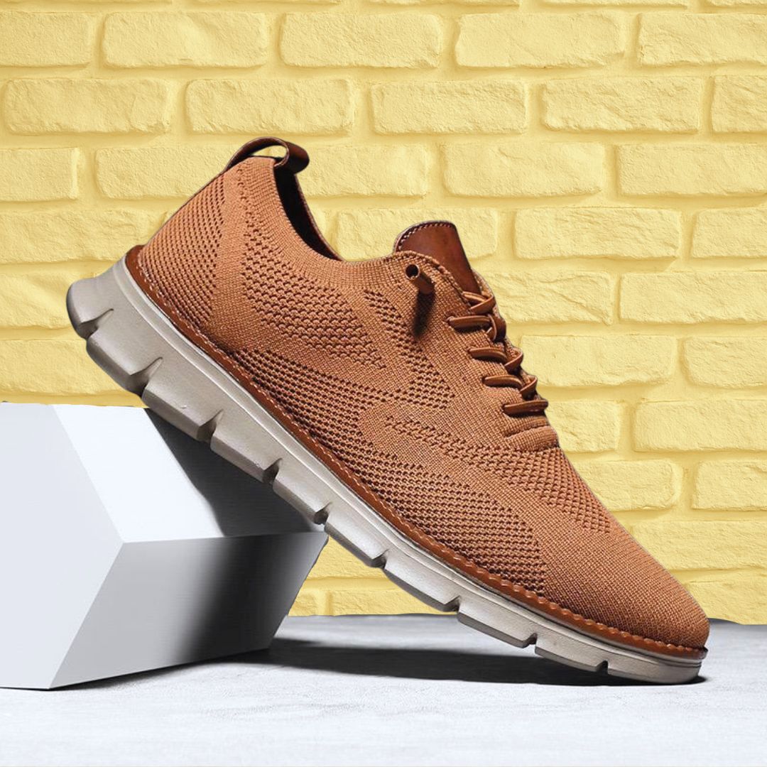 Men's White Lace-Up Sneakers