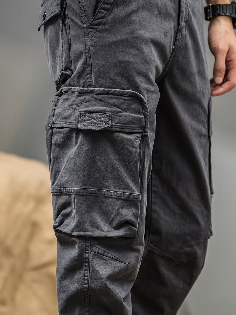 Men's Relaxed Straight-leg Cargo Pants Trousers
