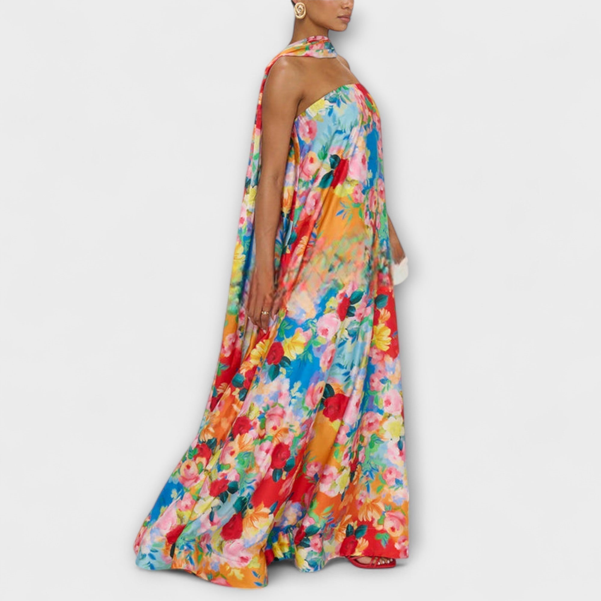 Off-Shoulder Floral Maxi Dress
