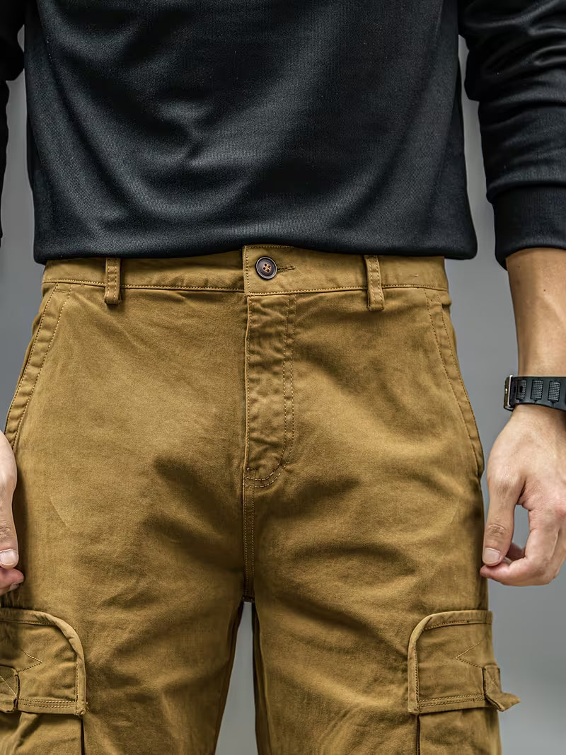 Men's Relaxed Straight-leg Cargo Pants Trousers