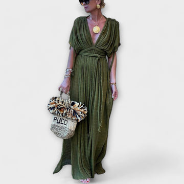 Kimono Maxi Dress In Greek Style