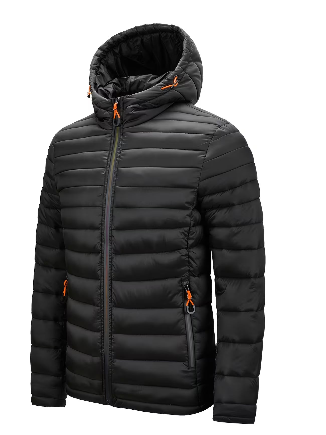 Men's Hooded Quilted Padded Winter Coat Outerwear