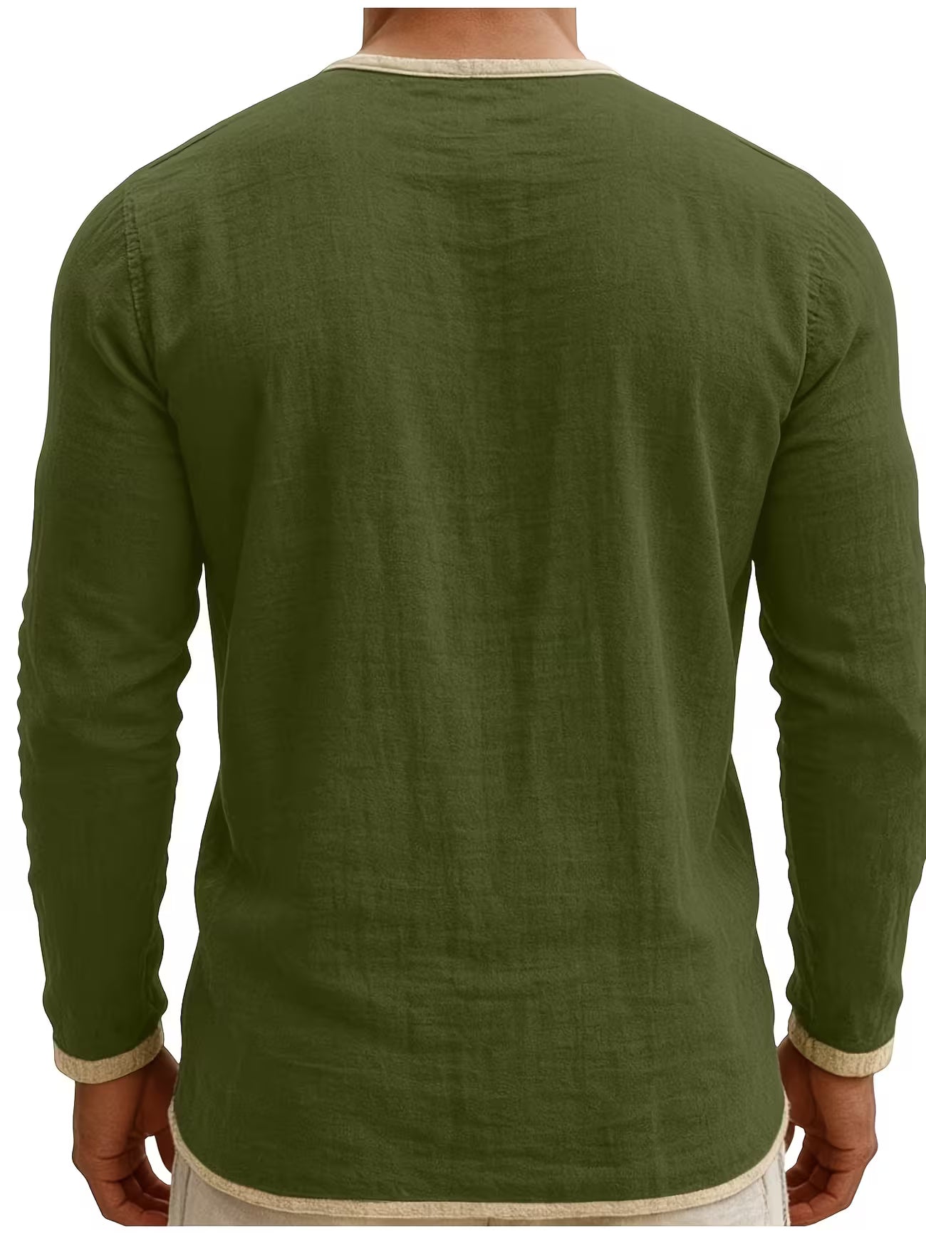Men's Linen Button-up Beach Shirt