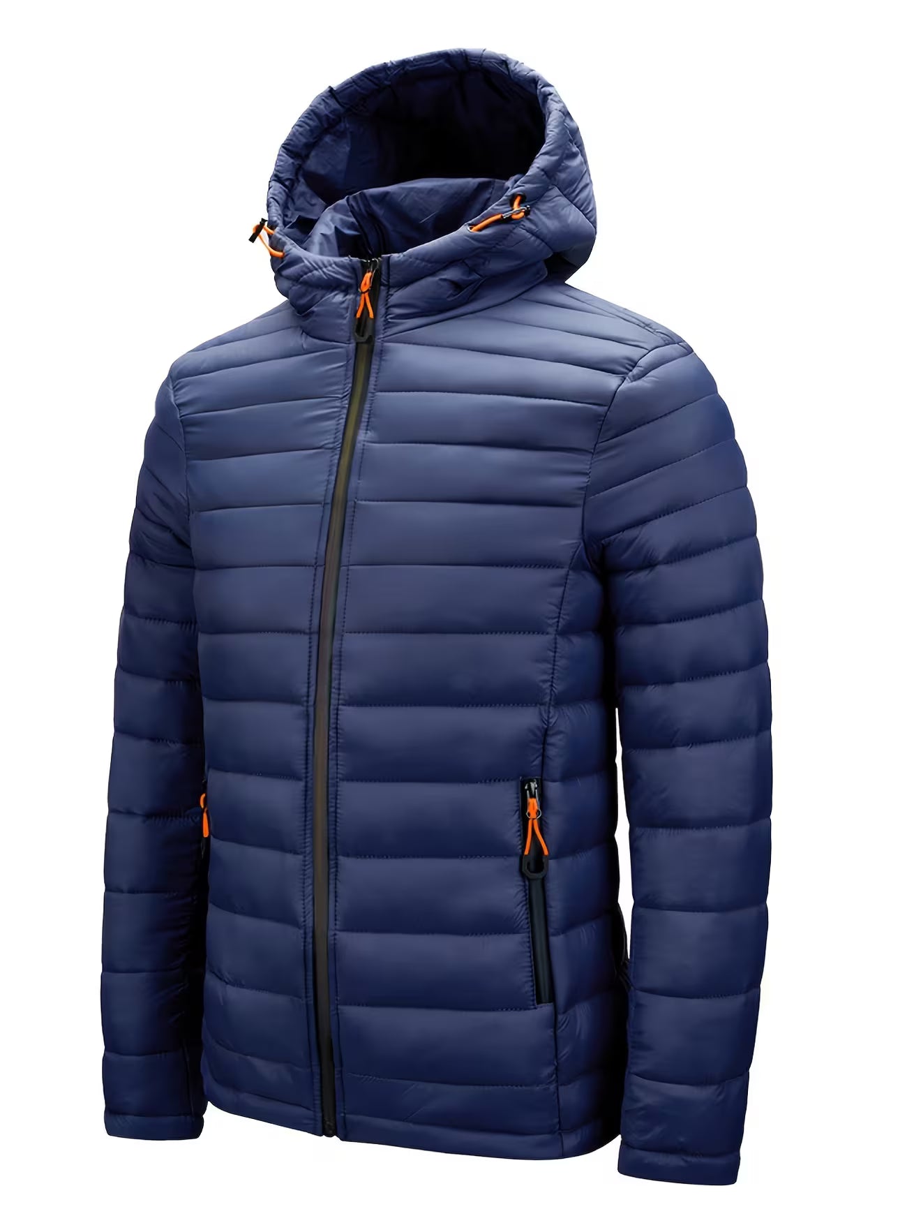 Men's Hooded Quilted Padded Winter Coat Outerwear