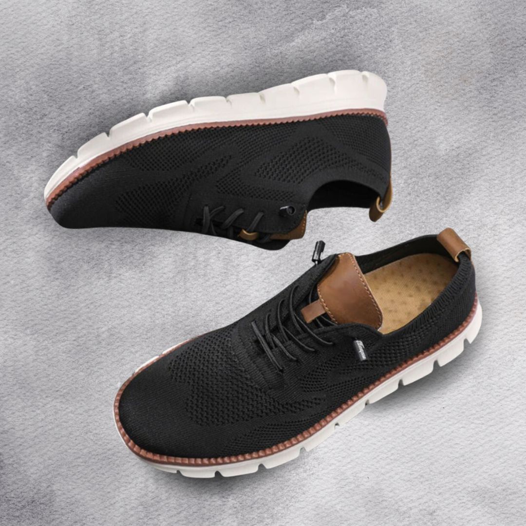 Men's White Lace-Up Sneakers
