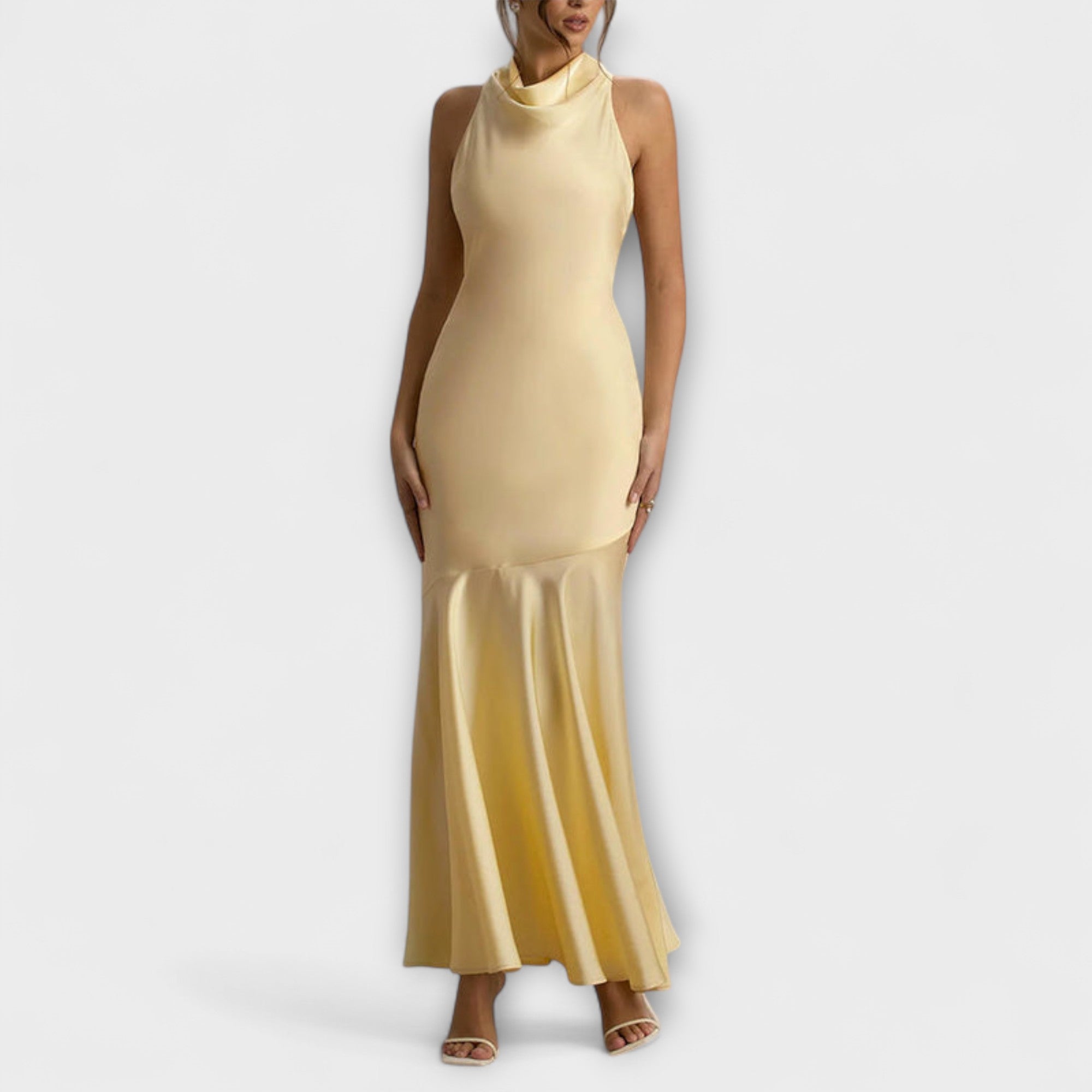 Elegant Maxi Dress In Satin