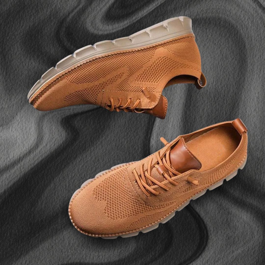 Men's White Lace-Up Sneakers