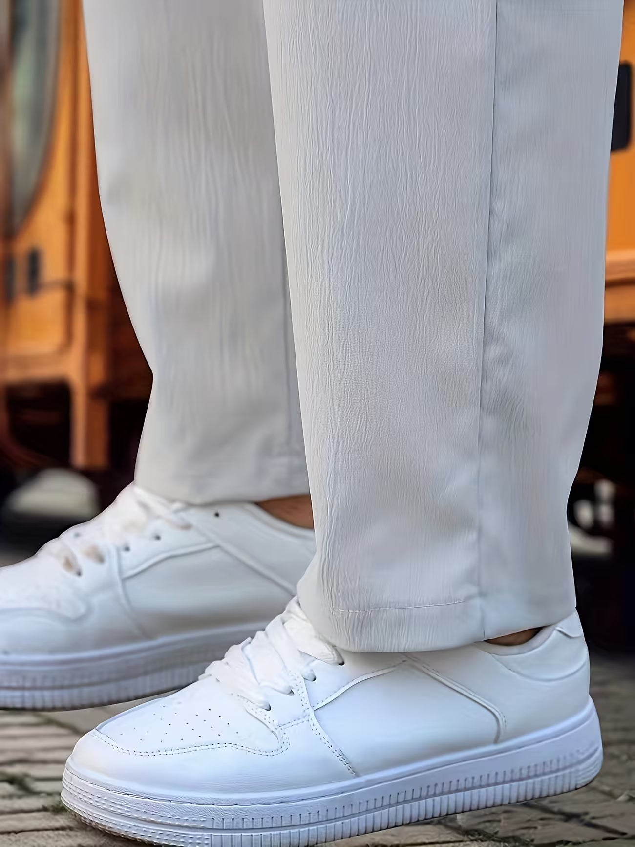 Men's Straight-leg Lightweight Casual Trousers