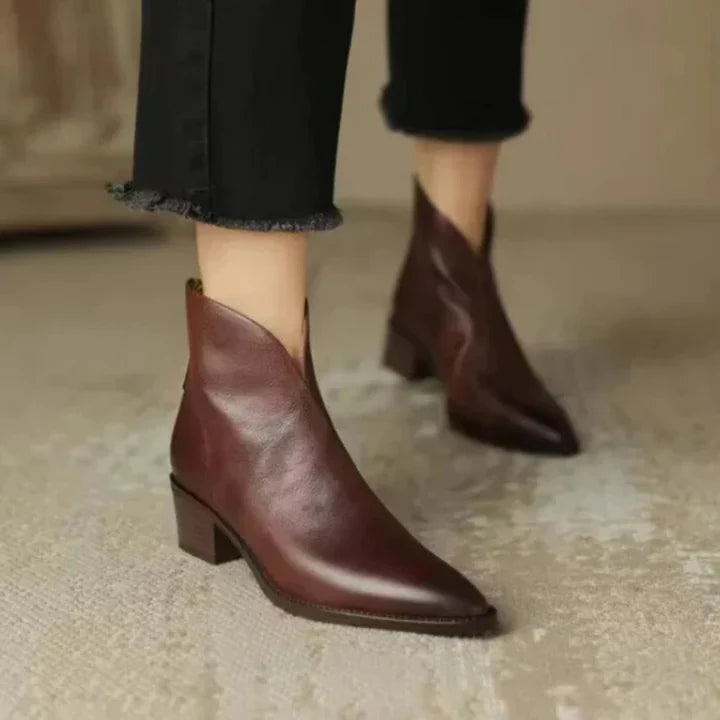 Women Black Pointed Toe Ankle Boot Sneakers