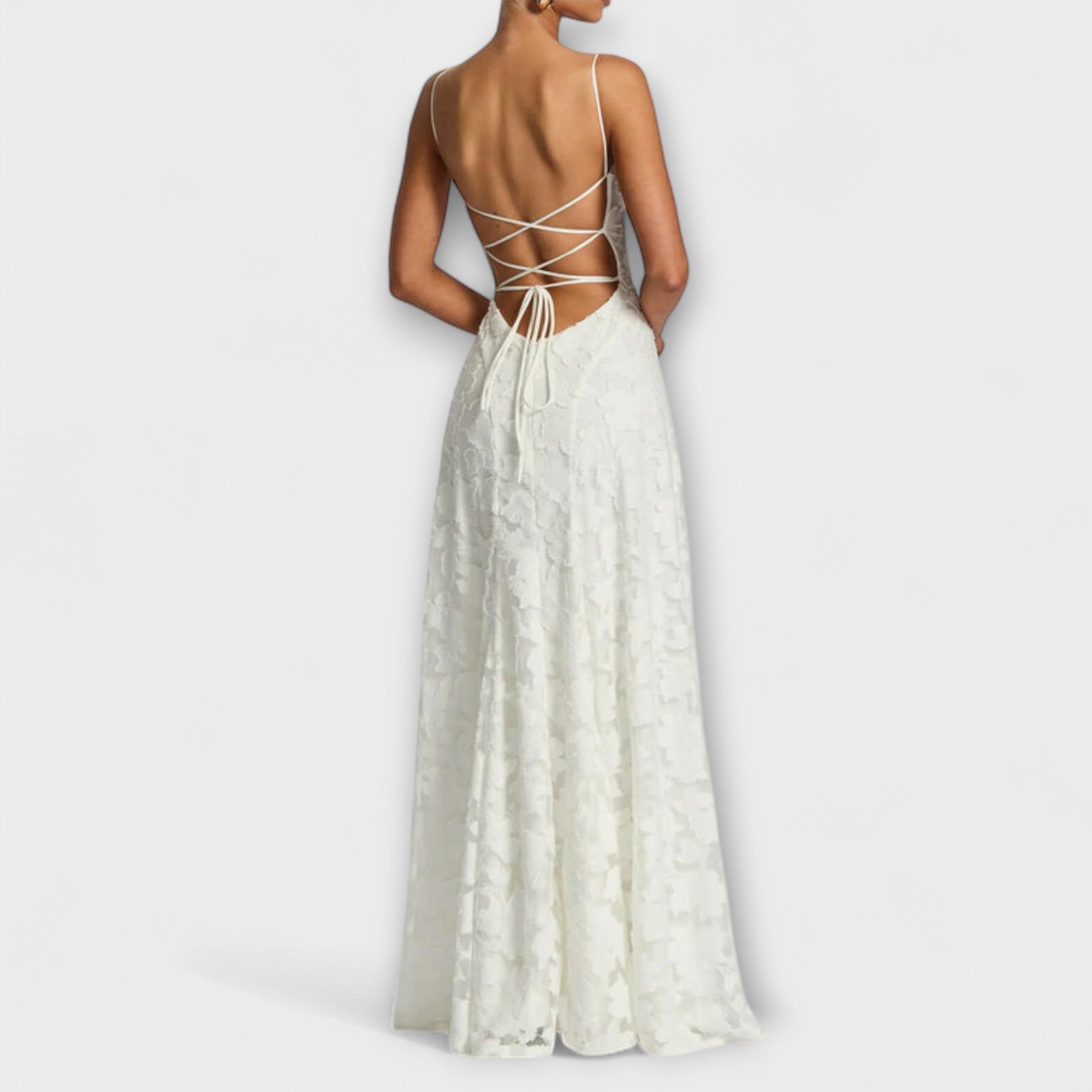 Elegant Jacquard Maxi Dress