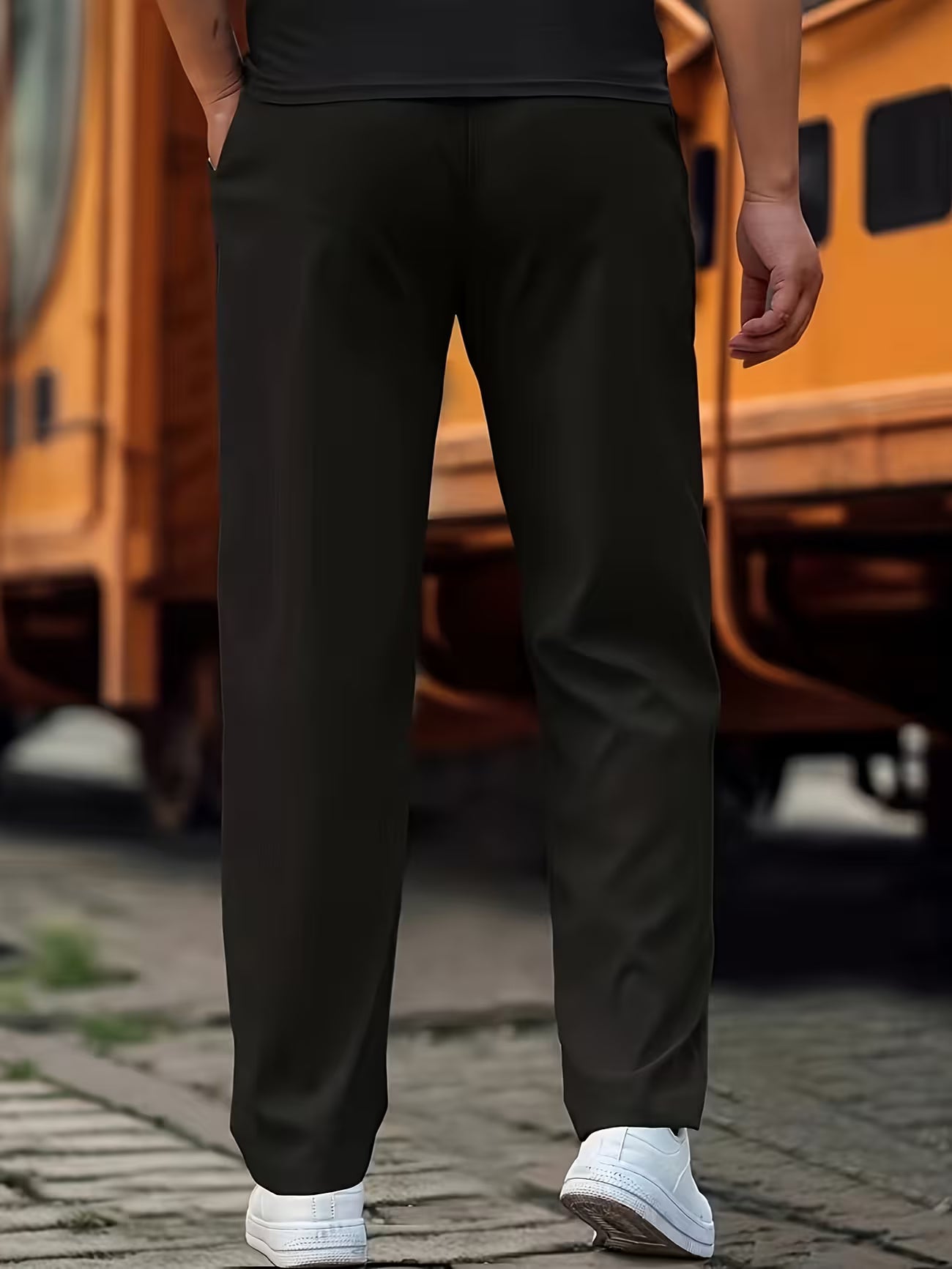 Men's Straight-leg Lightweight Casual Trousers