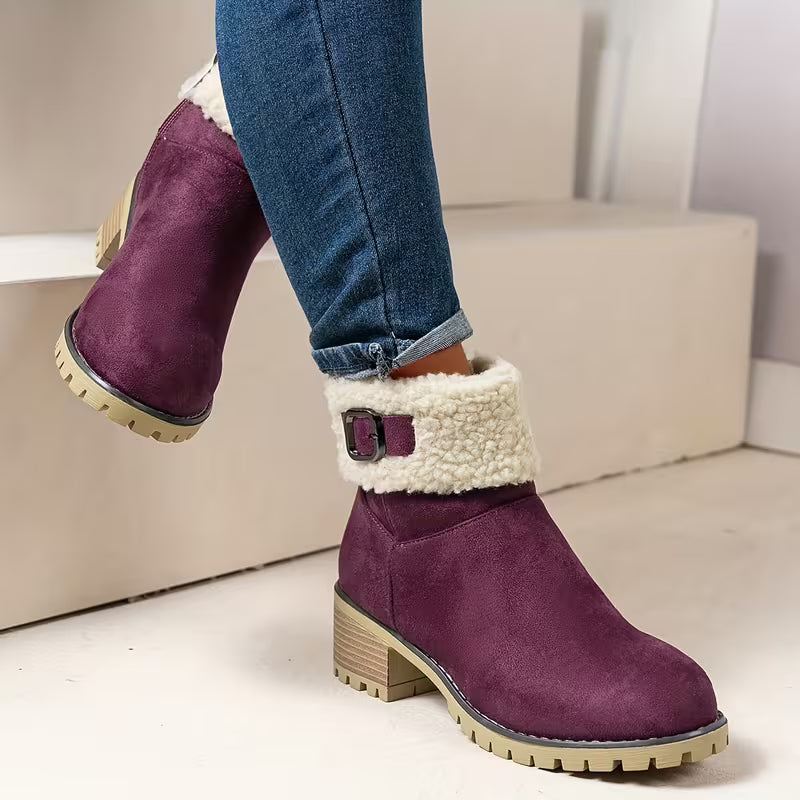 Women’s Black Round-toe Zip Ankle Boots Footwear