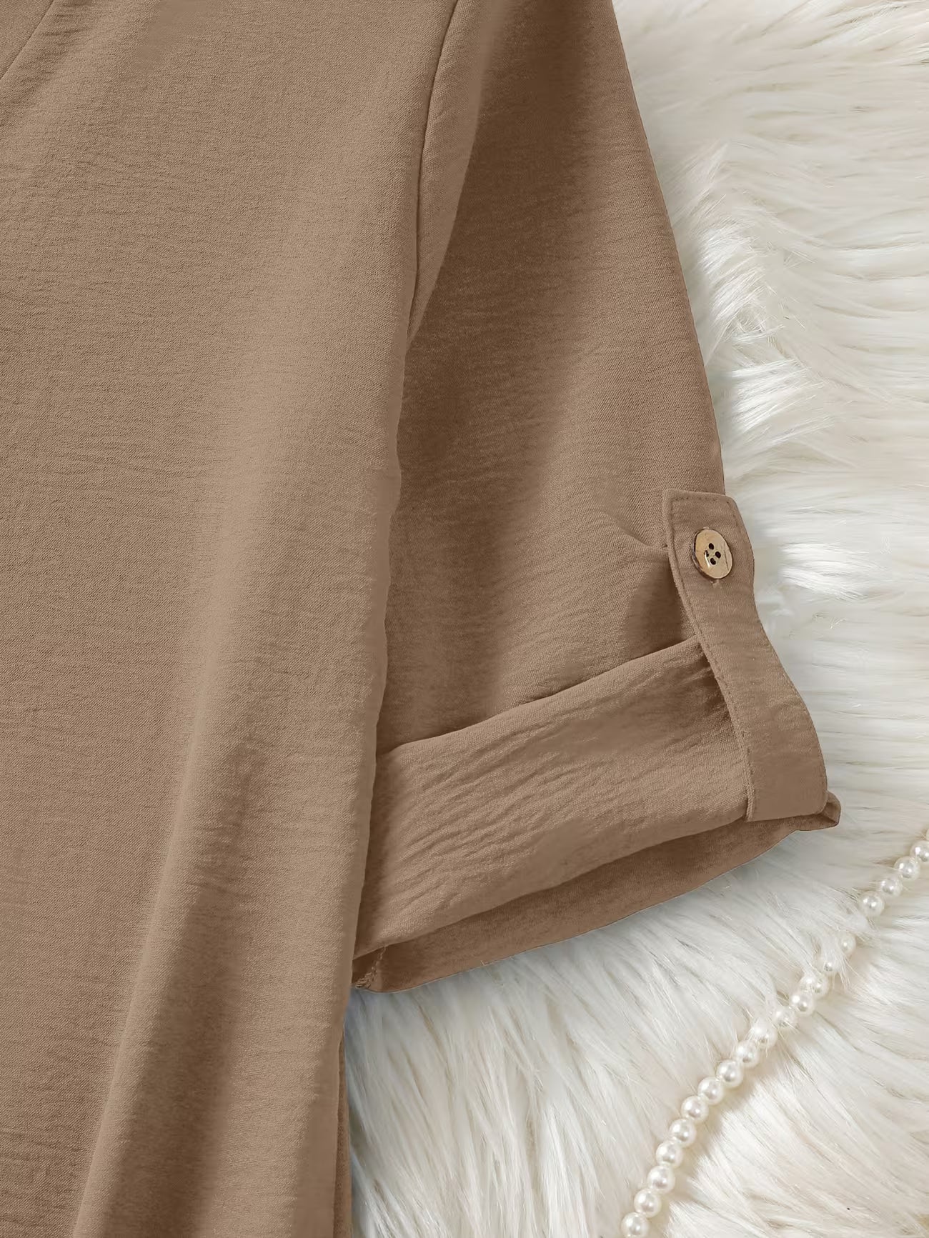 Women's Relaxed Short Sleeve Solid Color Shirt