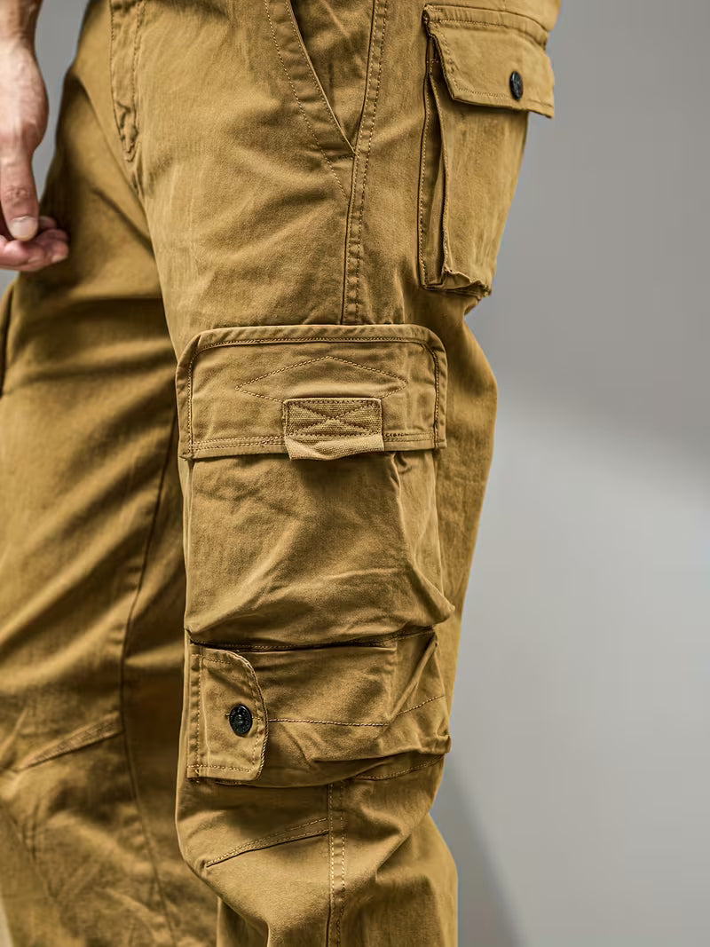 Men's Relaxed Straight-leg Cargo Pants Trousers
