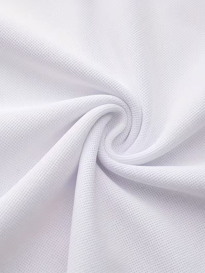 Men's Long Sleeve Rib-detail Stretch Golf Shirt