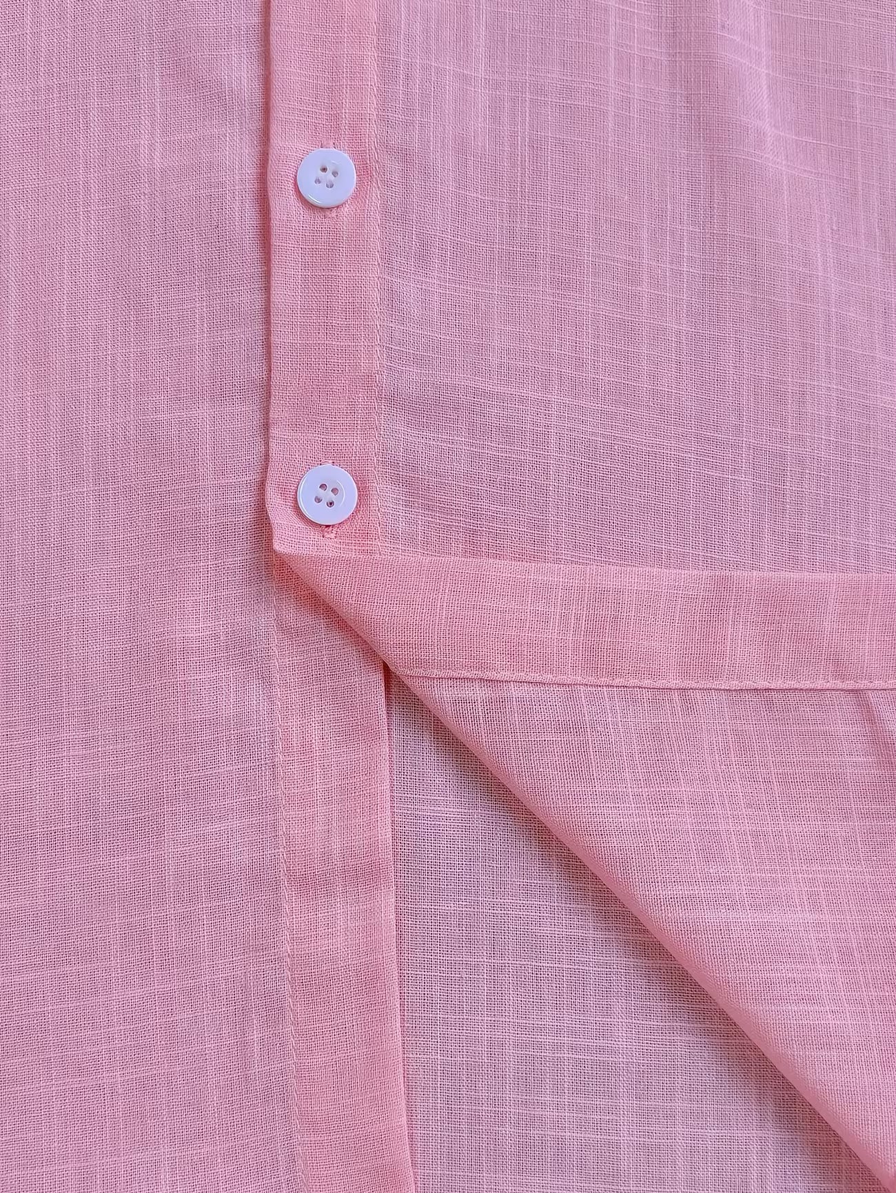 Men's Cotton Stand Collar Button Shirt
