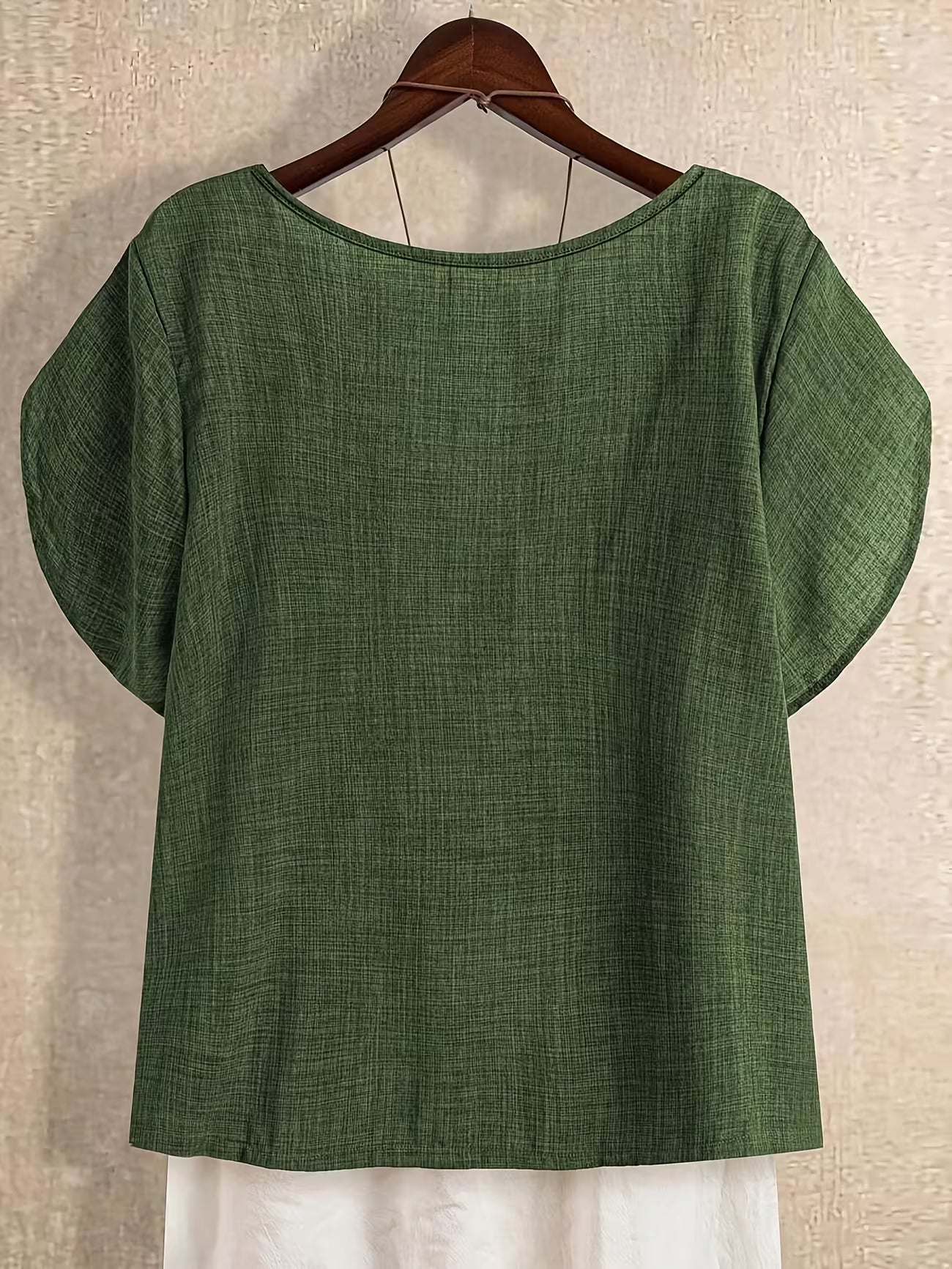Women's Plus Size Relaxed Summer Button Shirt