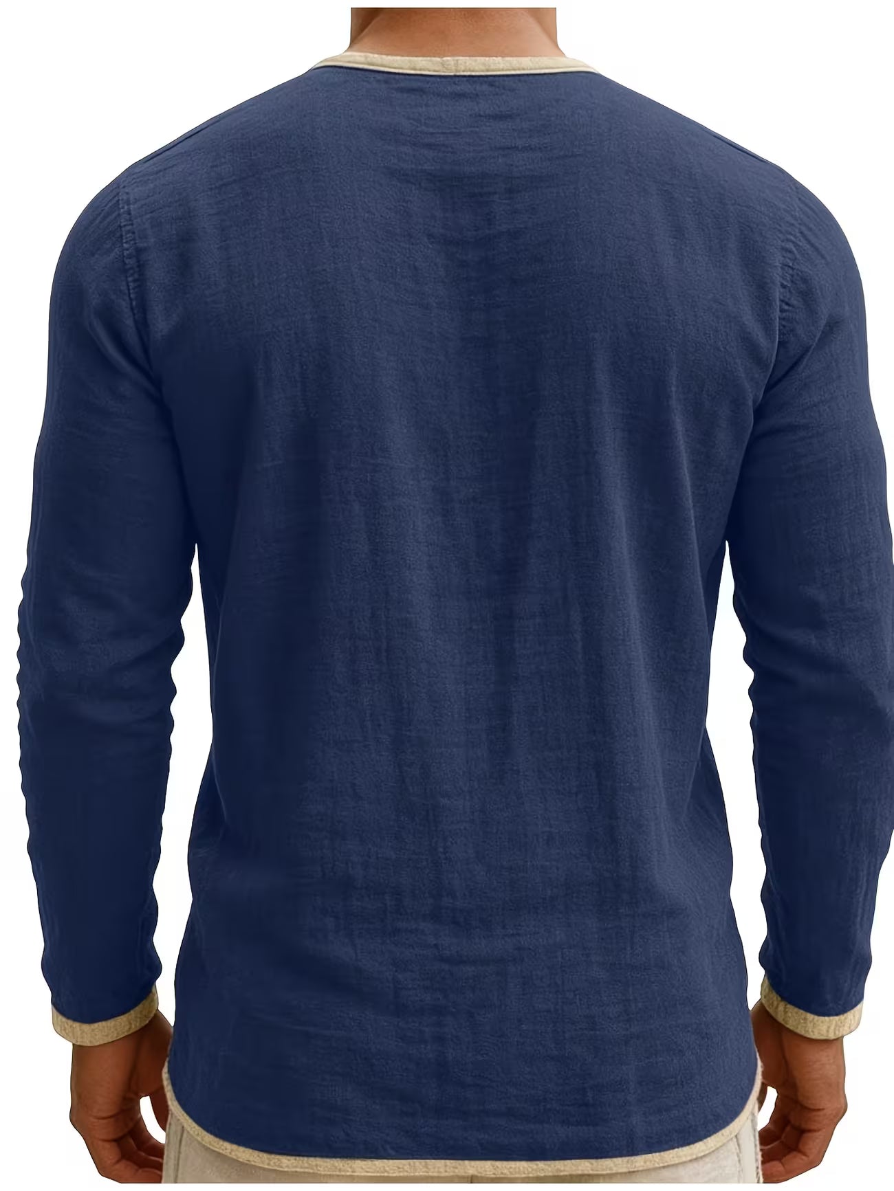 Men's Linen Button-up Beach Shirt
