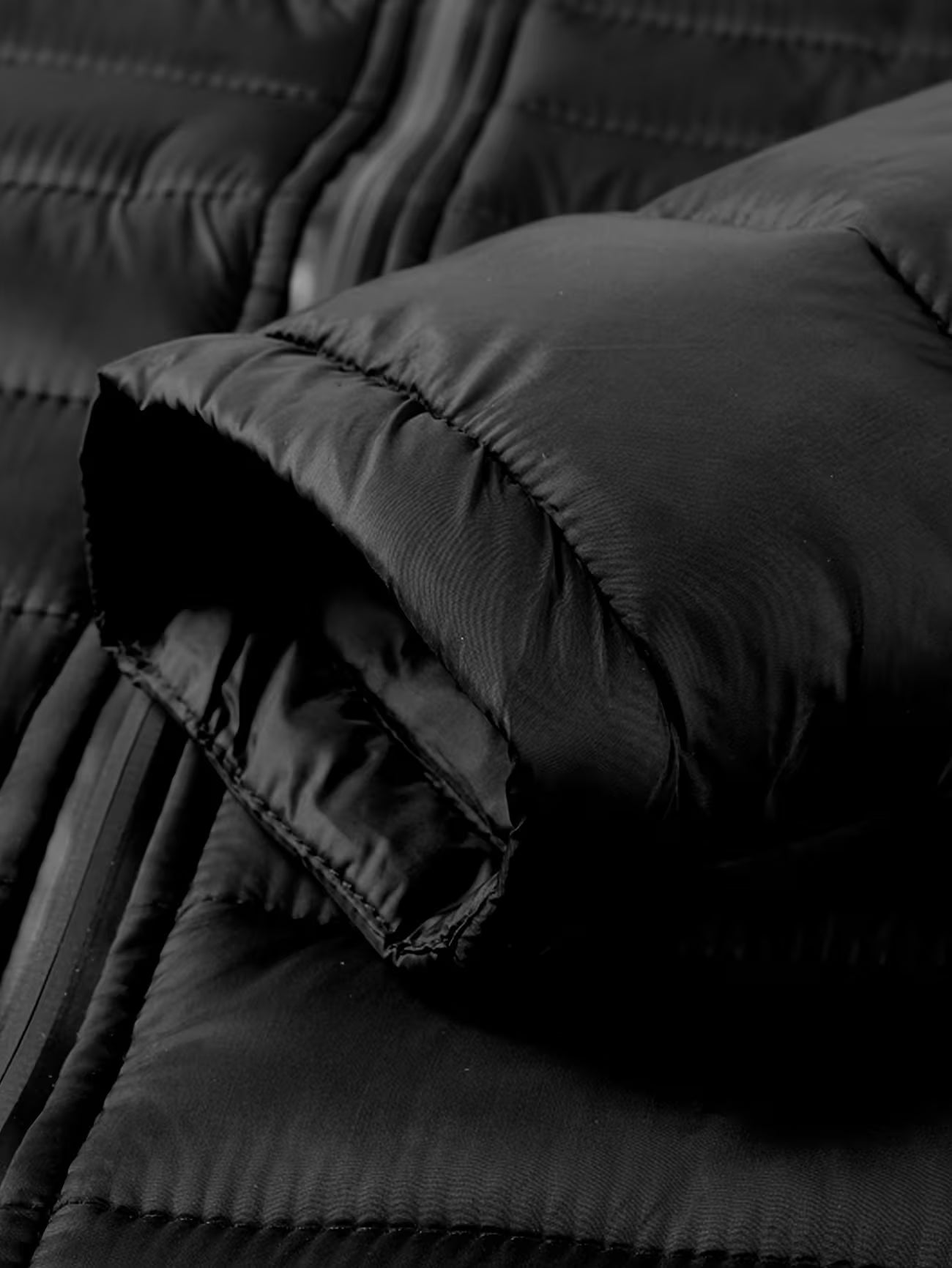 Men's Hooded Quilted Padded Winter Coat Outerwear