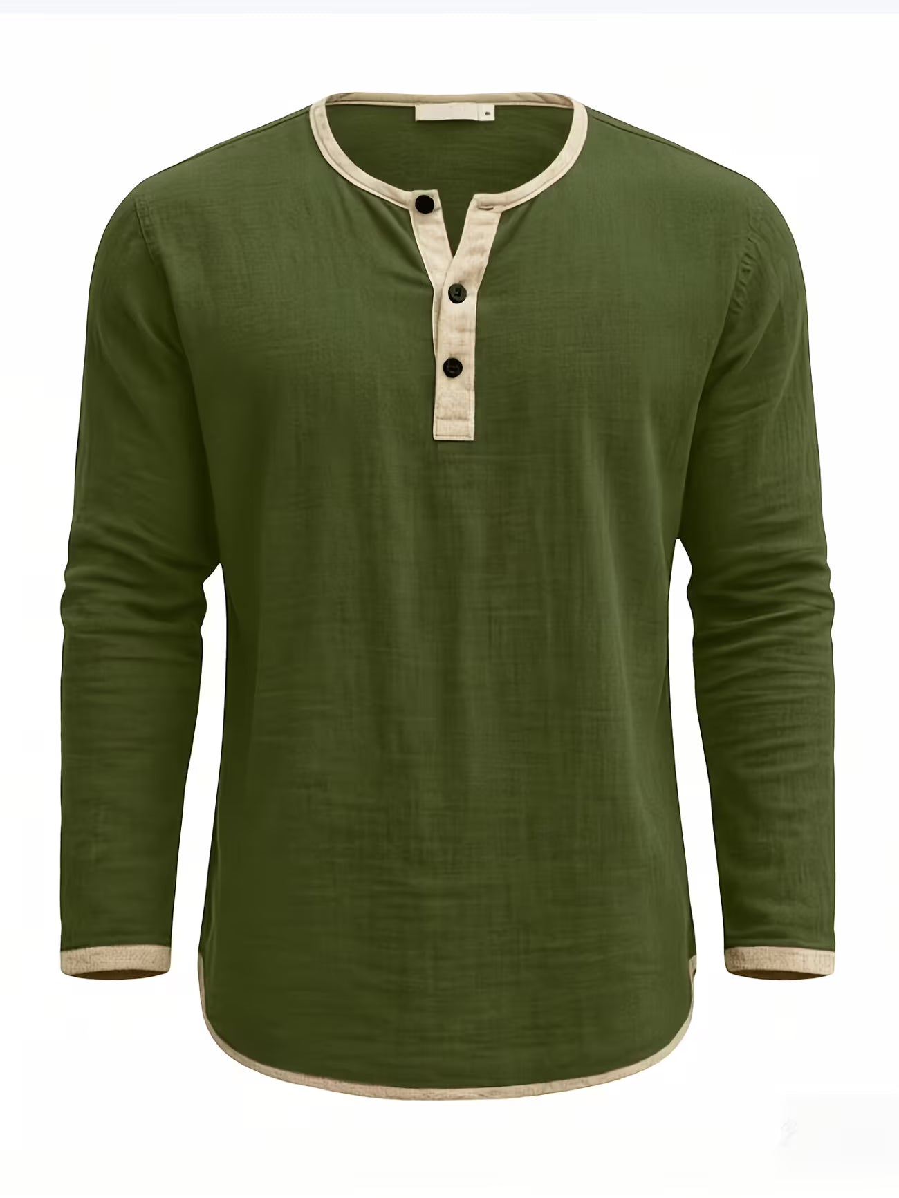Men's Linen Button-up Beach Shirt