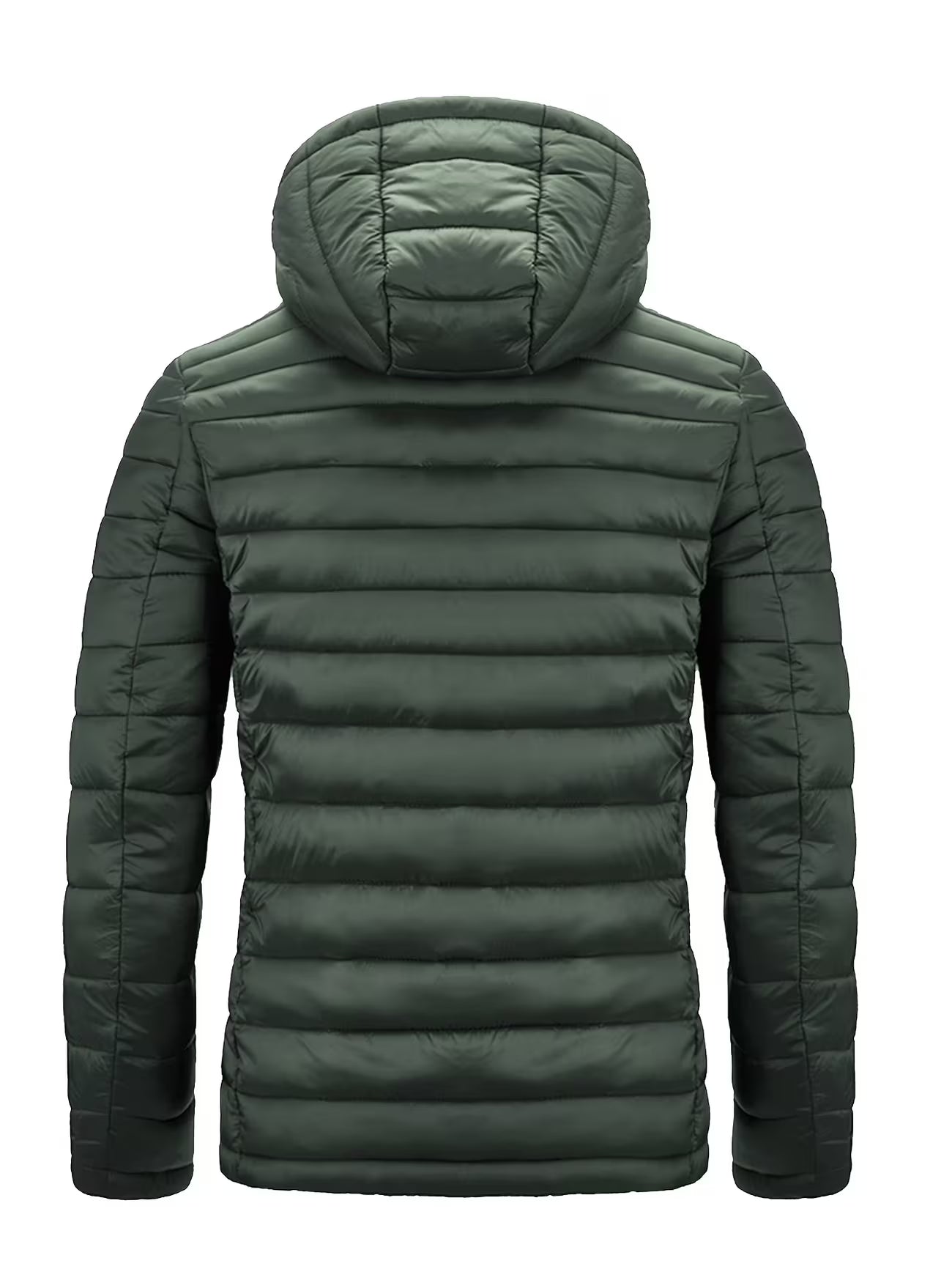 Men's Hooded Quilted Padded Winter Coat Outerwear