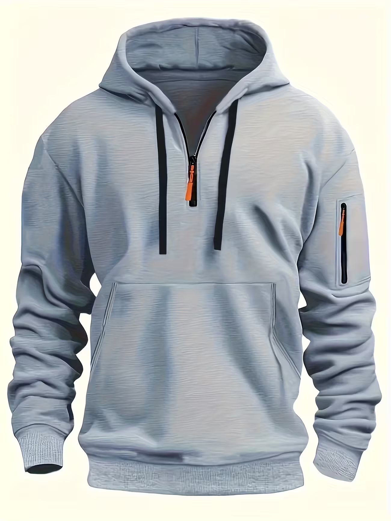 Men's European Style Zip Front Casual Sweatshirt