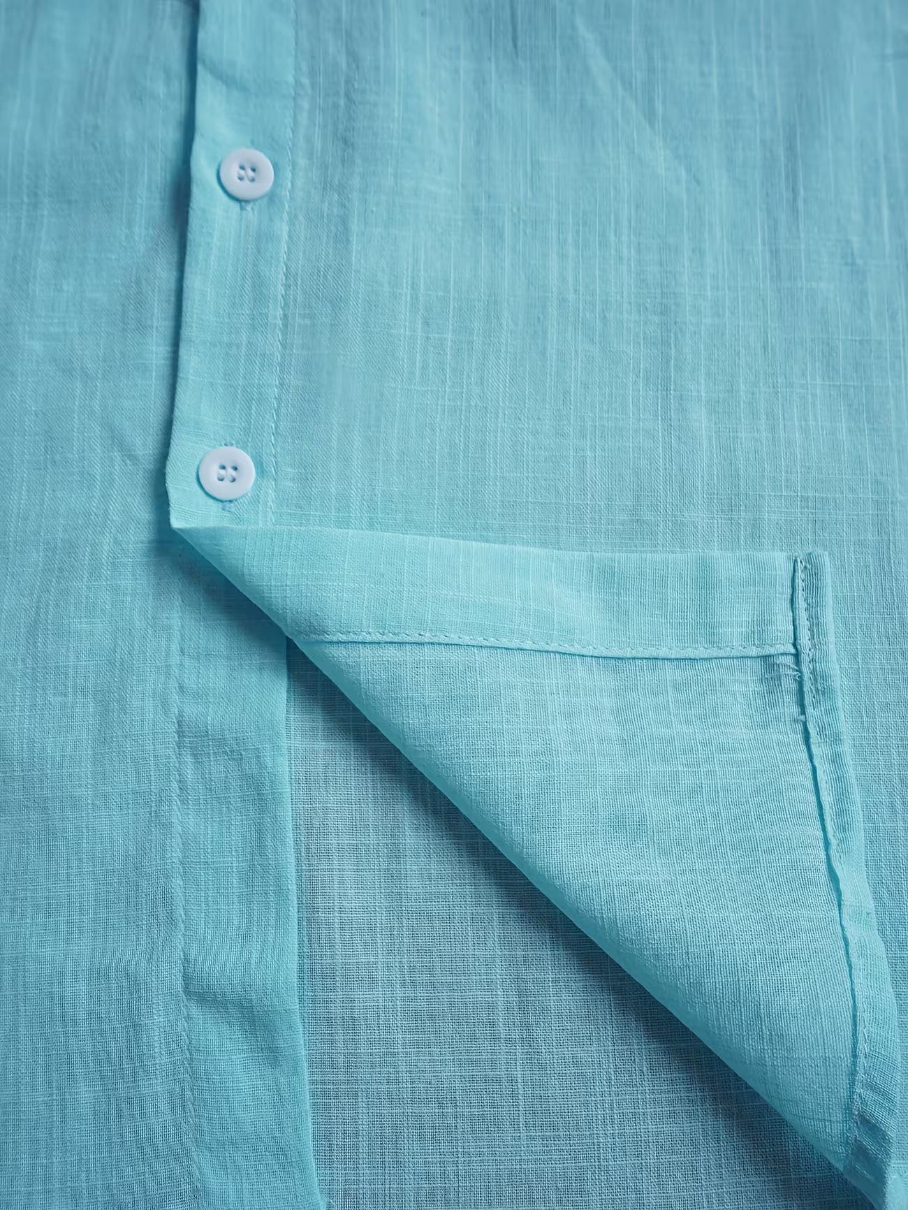 Men's Cotton Stand Collar Button Shirt