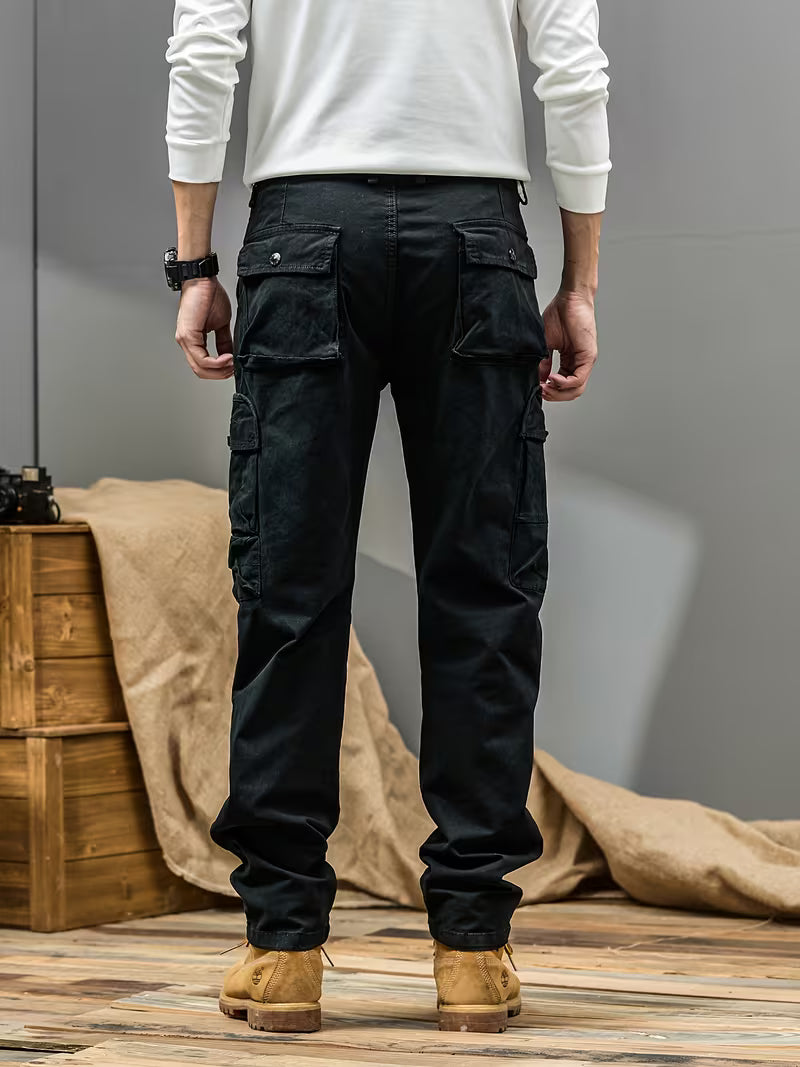 Men's Relaxed Straight-leg Cargo Pants Trousers