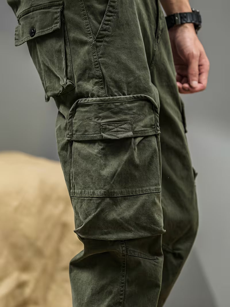Men's Relaxed Straight-leg Cargo Pants Trousers