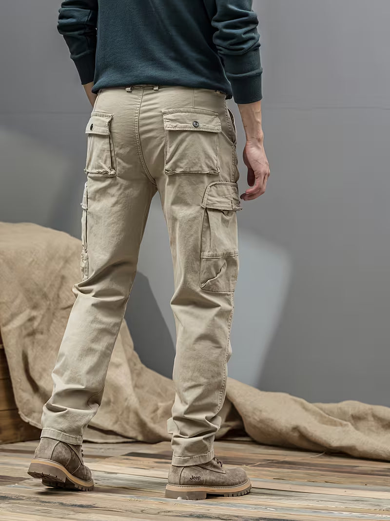 Men's Relaxed Straight-leg Cargo Pants Trousers