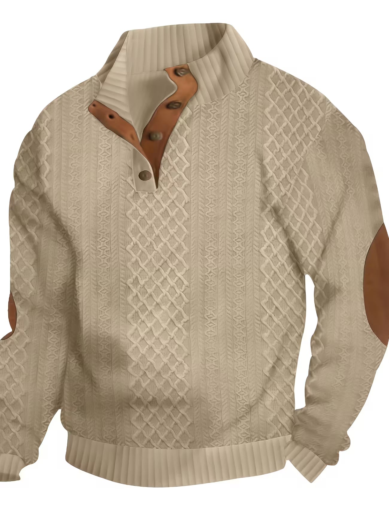 Men's Jacquard Knit Casual Shirt