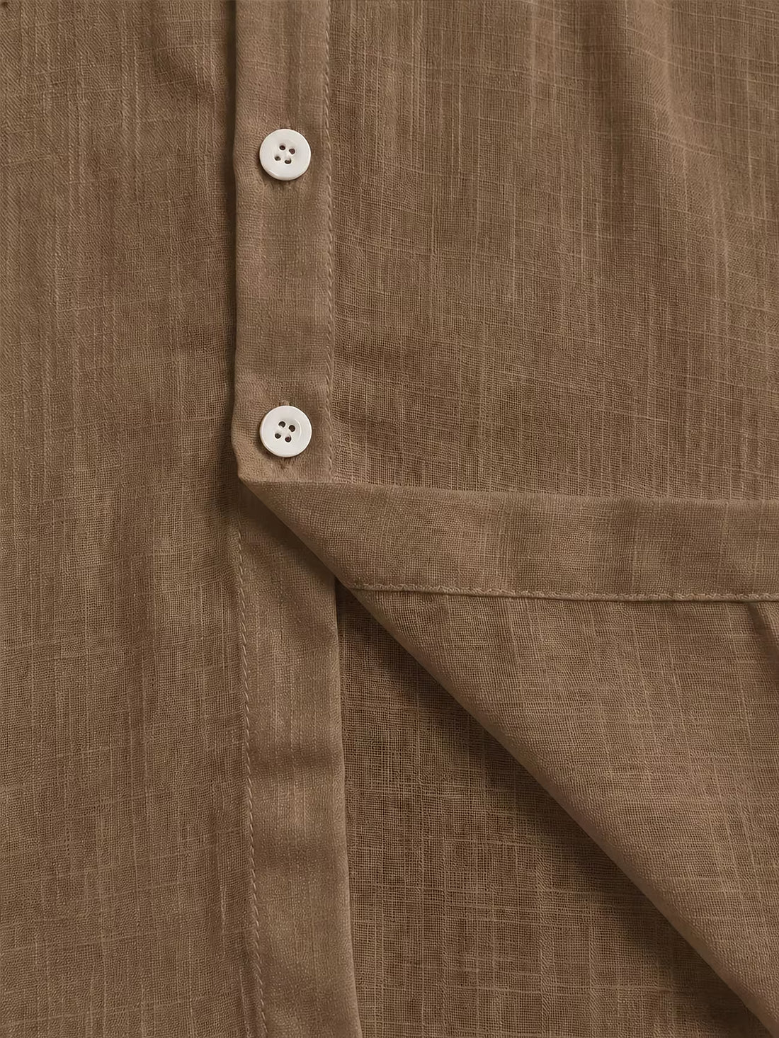Men's Cotton Stand Collar Button Shirt