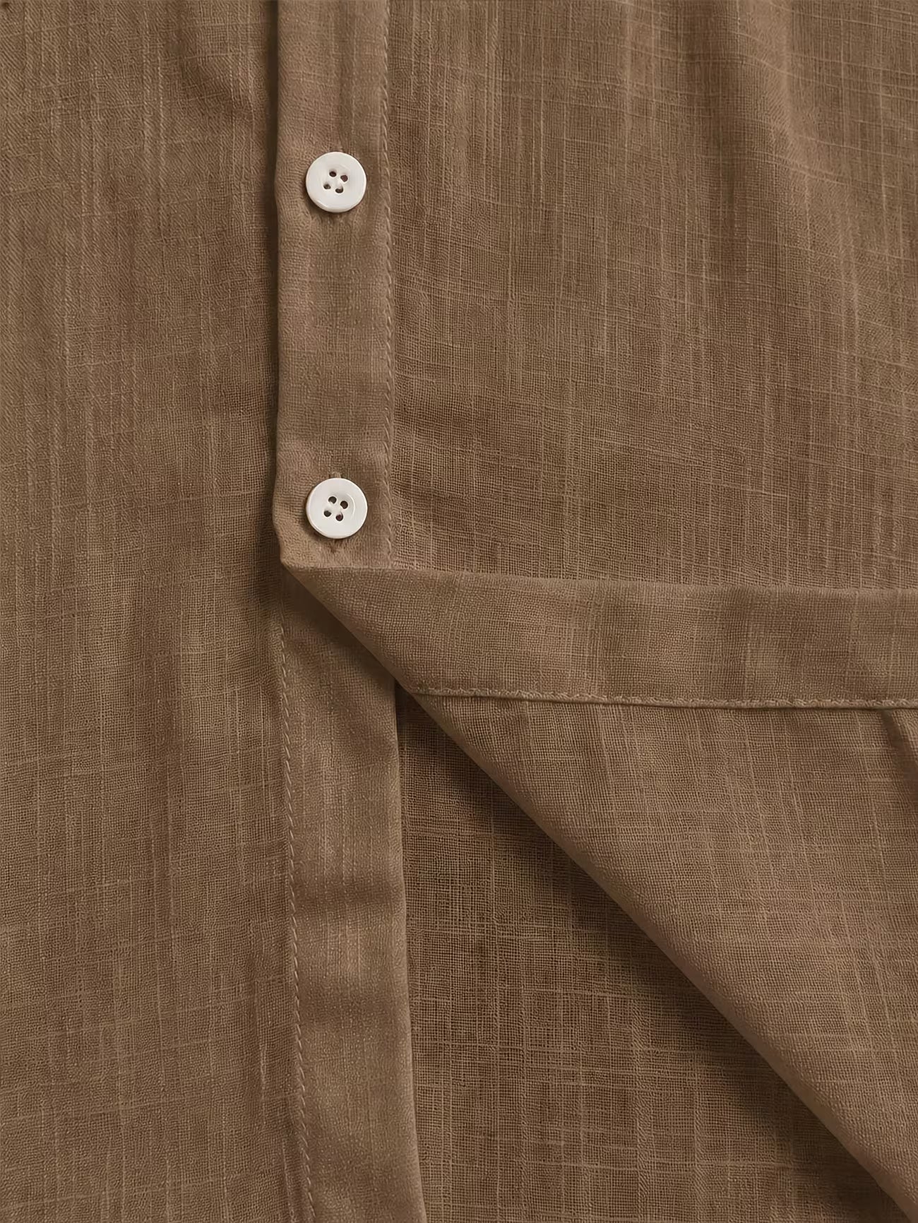 Men's Cotton Stand Collar Button Shirt
