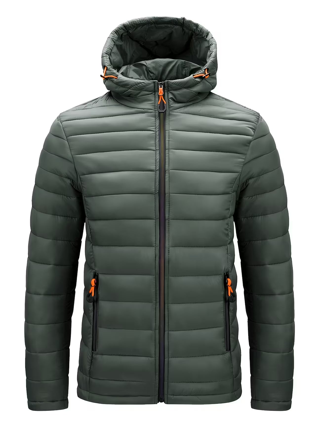 Men's Hooded Quilted Padded Winter Coat Outerwear