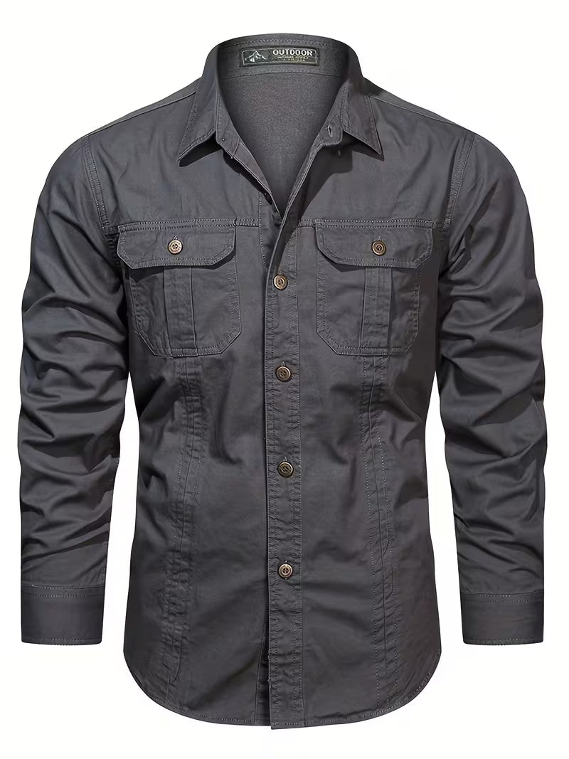 Men's Lightweight Cargo Long Sleeve Shirt